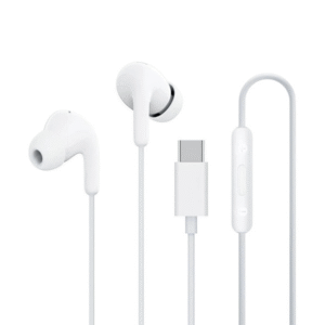 Écouteurs filaire intra-auriculaires Xiaomi – 1.25m – Microphone – Type C , Blanc