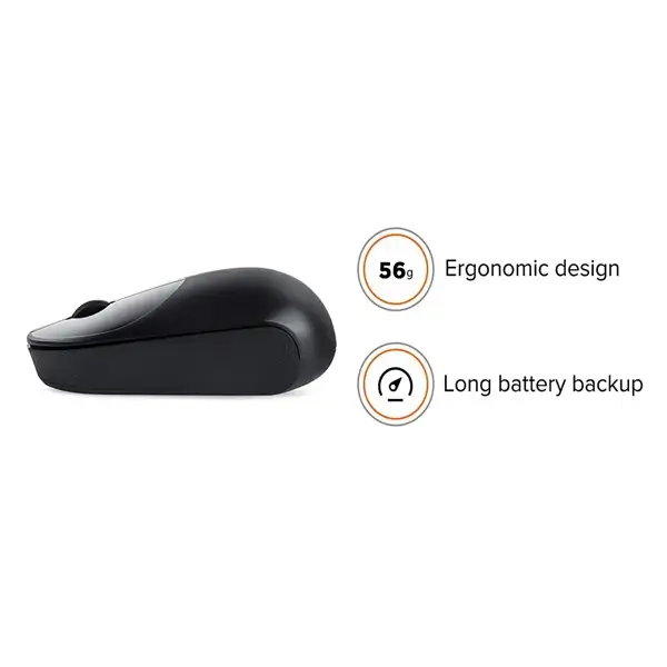 Souris sans fil Xiaomi – Design Ergonomique – 12 mois d’autonomie – 1200 DPI – Ultra Légère – Noir – Image 2