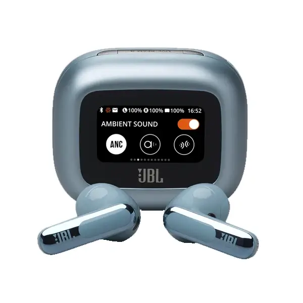 Écouteurs sans fil JBL Live Flex 3 – Audio spatial – 50h d’autonomie – IP54 – BT 5.3 – Réduction de bruit adaptive – Commande tactile personnalisé – Bleu