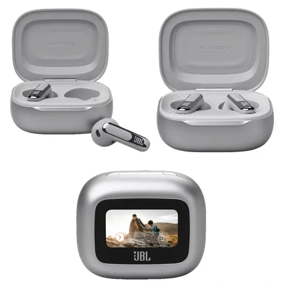 Écouteurs sans fil JBL Live Flex 3 – Audio spatial – 50h d’autonomie – IP54 – BT 5.3 – Réduction de bruit adaptive – Commande tactile personnalisé – Gris – Image 3