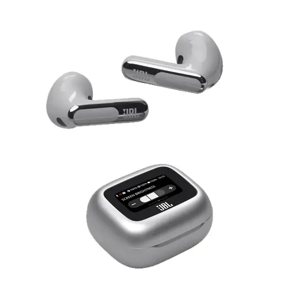 Écouteurs sans fil JBL Live Flex 3 – Audio spatial – 50h d’autonomie – IP54 – BT 5.3 – Réduction de bruit adaptive – Commande tactile personnalisé – Gris – Image 2