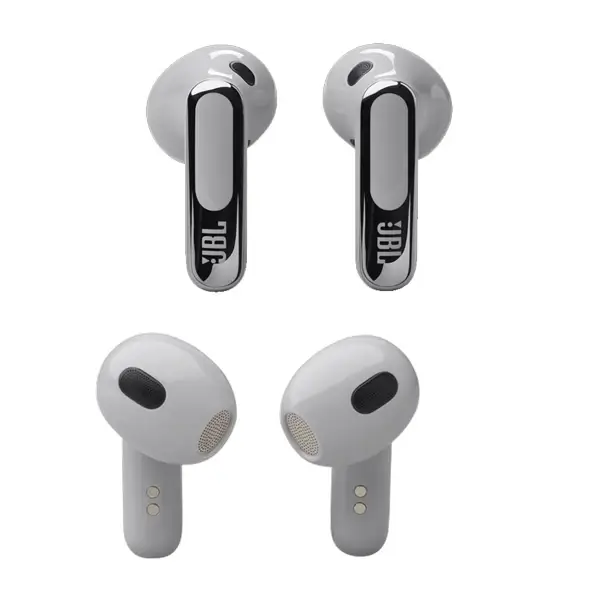Écouteurs sans fil JBL Live Flex 3 – Audio spatial – 50h d’autonomie – IP54 – BT 5.3 – Réduction de bruit adaptive – Commande tactile personnalisé – Gris – Image 5