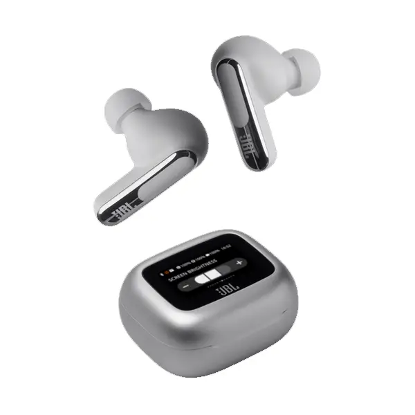 Écouteurs sans fil JBL Live Beam 3 – Audio spatial – IP55 – Réduction de bruit adaptative avec commandes personnalisées – 48h d’autonomie – Gris – Image 3
