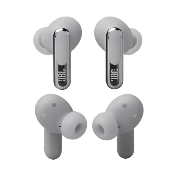 Écouteurs sans fil JBL Live Beam 3 – Audio spatial – IP55 – Réduction de bruit adaptative avec commandes personnalisées – 48h d’autonomie – Gris – Image 6
