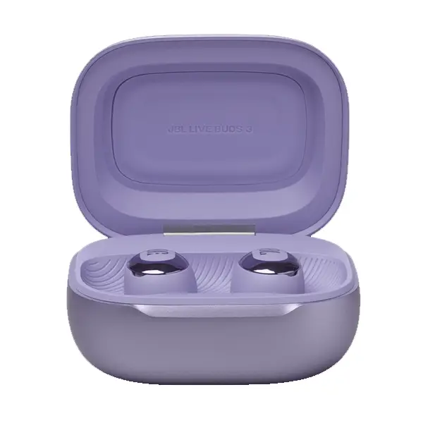 Écouteurs sans fil JBL Live Buds 3 – Audio spatial – 40h d’autonomie – Réduction de bruit adaptative avec commandes personnalisées – Violet – Image 4