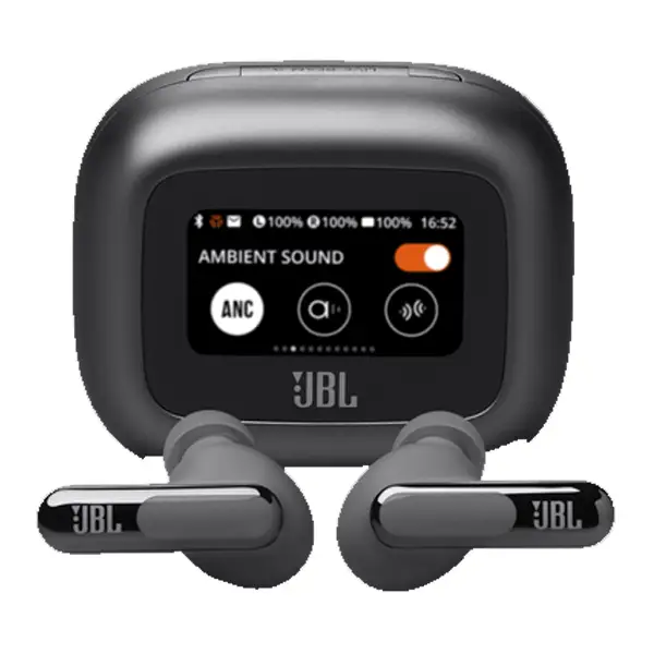 Écouteurs sans fil JBL Live Beam 3 – Audio spatial – IP55 – Réduction de bruit adaptative avec commandes personnalisées – 48h d’autonomie – Noir