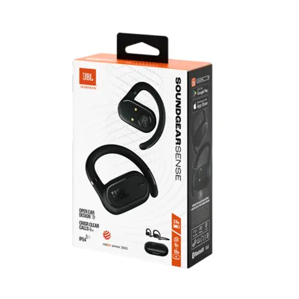 Écouteurs JBL Soundgear sense ouverts à conduction aérienne True Wireless – IP54 – Commande tactile – Bluetooth 5.4 – 24h d’autonomie – Noir – Image 2