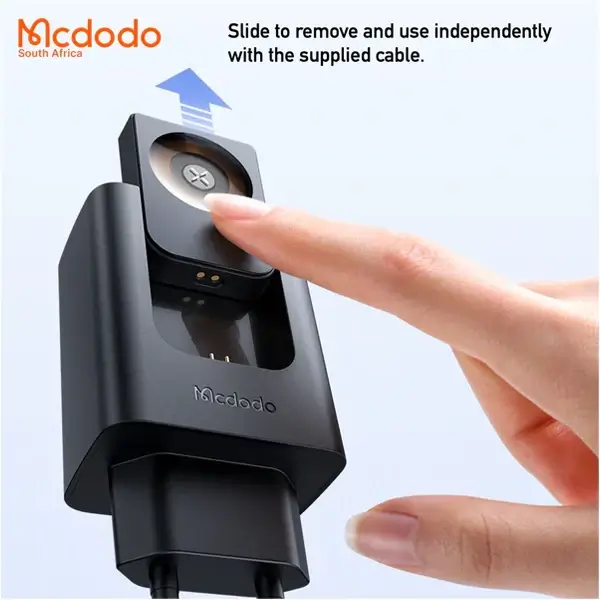 Chargeur compact détachable 2en1 pour iPhone avec chargeur Apple Watch – 1 port type-C – 1 port USB – Chargeur par induction – 30W – Mcdodo CH-730 – Image 2