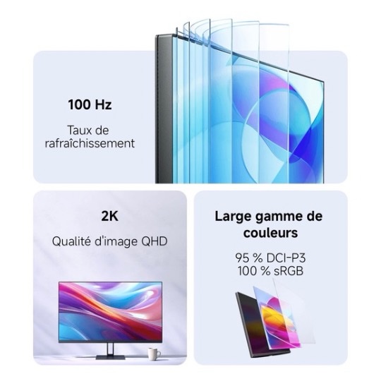 Ecran d’ordinateur Xiaomi – 27″ – 16:9 – 2K – Résolution QHD – A27Qi – Image 3