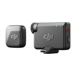 DJI Mic Mini (1 TX + 1 RX), Ultra-léger, Audio de Haute qualité, Annulation du Bruit, Limite Automatique, Micro Cravate sans Fil pour caméra/iPhone/Android, vlog, Streaming, Transmission à 400 m