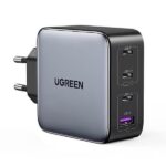 Boîtier 100W - Adaptateur 4 ports GaN (3x USB-C) (1x USB-A)  Chargeur rapide pour ordinateur portable Prise de charge Type C Adaptateur secteur compatible MacBook iPhone Samsung. UGREEN CD226 40747100W