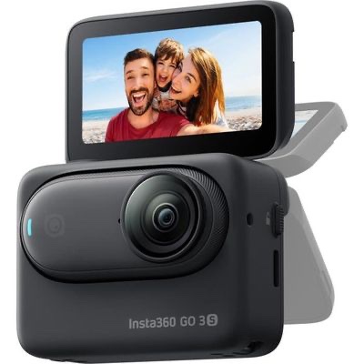 Insta360 GO 3S - Caméra d’action 4K multifonctionnel – Ecran tactile rabattable de 2.2″ – 128Go – 310mAh – 2H20min d’autonomie – IPX4 – Stabilisation - Noir – Image 2