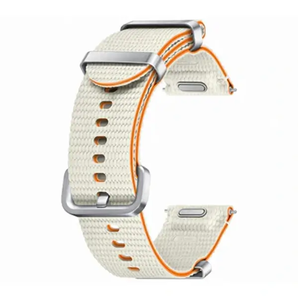 Bracelet de remplacement pour montre Athleisure band one click Samsung Galaxy Watch – 20mm – Taille M/L – Compatible avec galaxy watch 4/4 Classic – 5/5 Pro – 6/6 Classic – Watch 7 – Crème – ET-SOL31