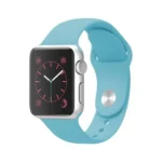 Bracelet de remplacement pour montre W3 en silicone Coteetci Silicone WatchBand – 42mm/44mm – Bleu de nattier – CS2086-DQ