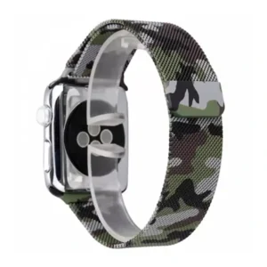 Bracelet de remplacement pour montre en acier inoxydable W6 Coteetci Apple Watch 42mm/44mm – Fermeture magnétique – Camouflage armée – WH5203-CL