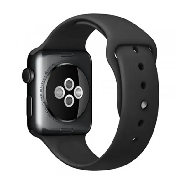 Bracelet de remplacement pour montre W3 en silicone Coteetci Silicone Watch Band – 42mm/44mm – Noir – CS2086-BK