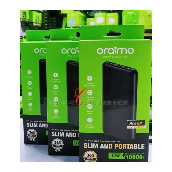 Powerbank Oraimo Double sortie USB 10000mAh – Toast 10 Flash – OPB-P118D – Image 4