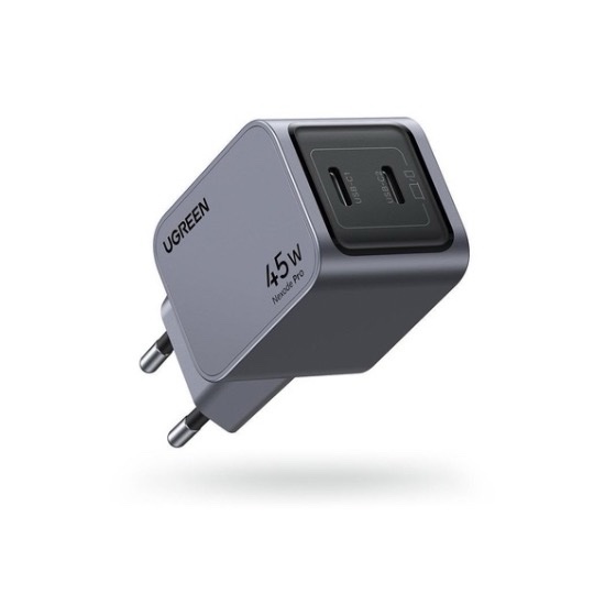 Boitier de charge rapide Dual USB-C PD 45W GaN - iPhone 16, 15, 14 Samsung Galaxy, Huawei, Tablette. UGREEN X707 35008