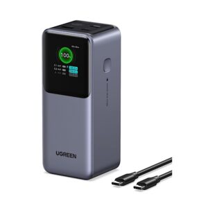 UGREEN Nexode 130W Batterie Externe 20000mAh PowerBank Portable USB C 100W 3 Ports Charge Rapide PD 3.0 Écran TFT Compatible avec iPhone 16 15 14 13 12 Plus Pro Max Galaxy S25 S24 S23 MacBook iPad - UGREEN PB721 35524B