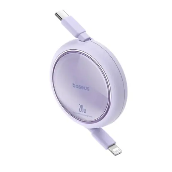 Câble de charge rétractable Baseus Free2Pull – Type-C vers Lightning – 20W – 1m – Violet nébuleux – P10364501511-00