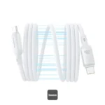 Câble de charge rapide et de transfert de données Baseus PicoGo – 1m – 240W – Type-C vers Type-C – Blanc – P10376800211-00