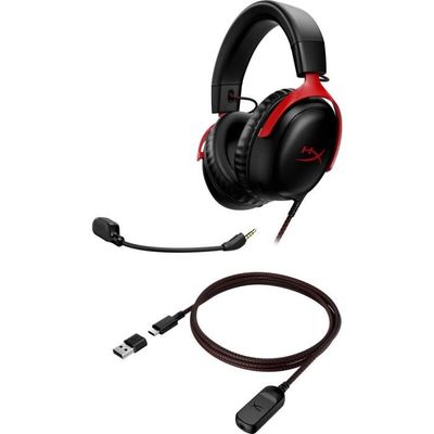 Casque Gamer Filaire - HyperX Cloud III - pour PC & console - Noir/Rouge – Image 6