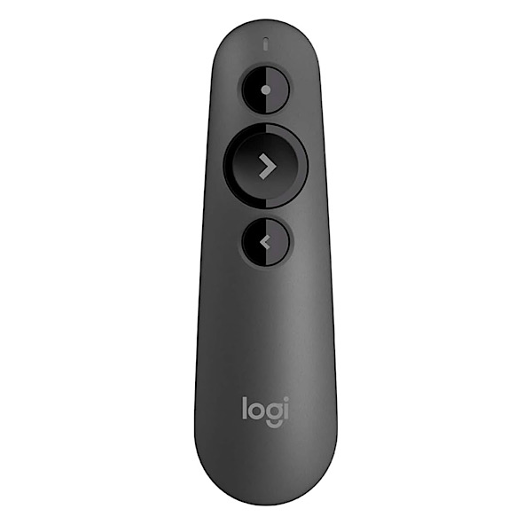 Logitech R500s de classe 1 Bluetooth et USB Télécommande de présentation laser/ Télécommande de présentation - Compatibilité universelle, portée de 20 m, personnalisable - Gris foncé