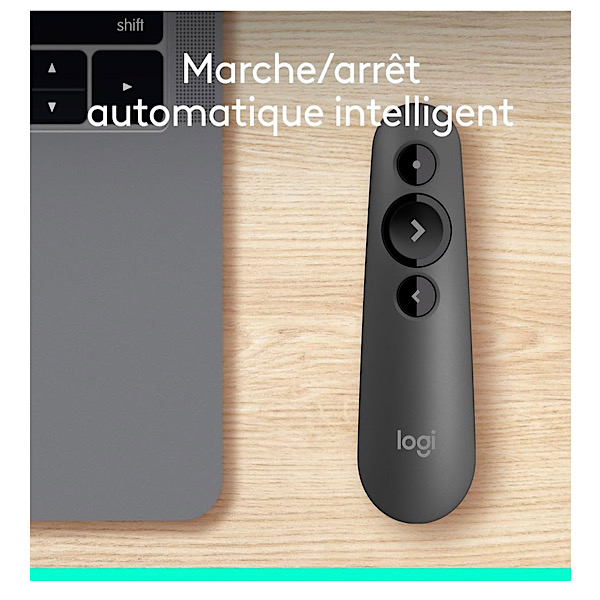 Logitech R500s de classe 1 Bluetooth et USB Télécommande de présentation laser/ Télécommande de présentation - Compatibilité universelle, portée de 20 m, personnalisable - Gris foncé – Image 8