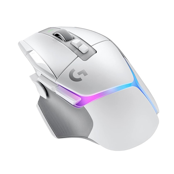 Logitech G G502 X PLUS LIGHTSPEED Souris Gaming RVB Sans Fil - Souris optique boutons hybrides LIGHTFORCE, LIGHTSYNC RVB, Capteur gaming HERO 25K, Compatible avec PC - macOS/Windows - Blanc – Image 3