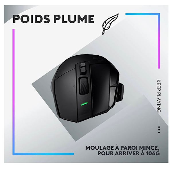Logitech G G502 X PLUS LIGHTSPEED Souris Gaming RVB Sans Fil - Souris optique boutons hybrides LIGHTFORCE, LIGHTSYNC RVB, Capteur gaming HERO 25K, Compatible avec PC - macOS/Windows - Noir – Image 13