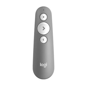 Logitech R500s de classe 1 Bluetooth et USB Télécommande de présentation laser/ Télécommande de présentation - Compatibilité universelle, portée de 20 m, personnalisable - Gris clair
