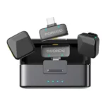 Micro cravate sans fil Orion Lavalier Porodo – 5h d’autonomie, Connecteur Type-C, Lightning, Réduction de bruit, Compatible avec tout appareil doté d’un connecteur Type-C et Lightning, Distance de transmission 15m à 20m – PDLAMPHF75BK