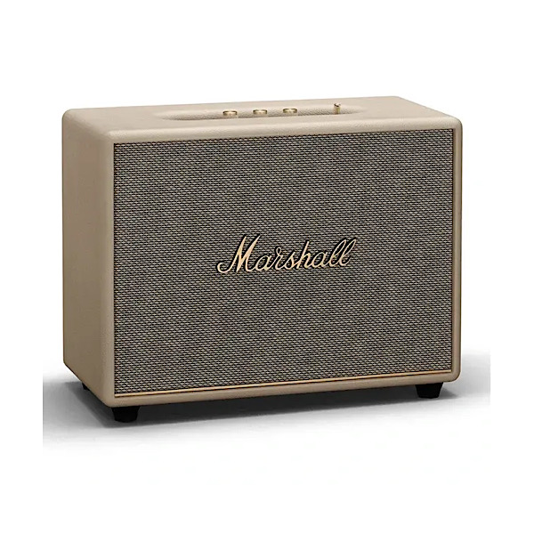 Marshall Woburn 3 – Enceinte sans fil stéréo 150W, Bluetooth 5.2, Entrées 3,5 mm, RCA, HDMI – Crème