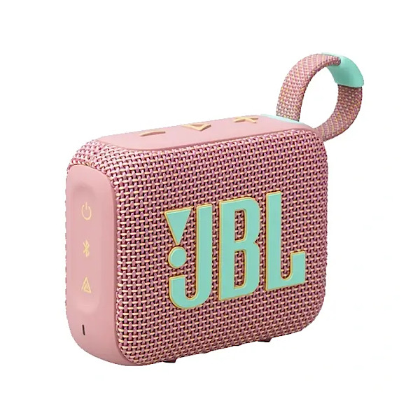 JBL GO 4 – Mini enceinte portable sans fil, Bluetooth 5.3, Etanche IP67, USB-C, Autonomie 7h - Rose