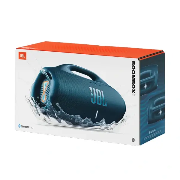 JBL BOOMBOX 4 - Enceinte Bluetooth Portable, Son JBL Pro, AI Sound Boost, étanchéité et résistance à la poussière IP68, jusqu'à 34 h d’autonomie, Connexion Multi-Enceintes Auracast, Bleu – Image 4