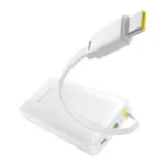 PowerBank à charge rapide Baseus Bipow 2 – 10000mAh – 20W – 1 câble type-c intégré – 1 support USB et 1 support type-c – Indicateur LED numérique pour suivre le niveau de batterie – Blanc – P10077101213-00
