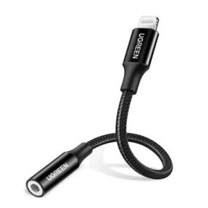 Adaptateur de casque Apple [Certifié MFI] Convertisseur Lightning vers prise casque 3,5 mm compatible avec iPhone 14/14 Pro/14 Max/14 Pro Max, iPhone 13/12 Series, iPad Pro iPhone SE 3 - Gris- UGREEN US211 30756