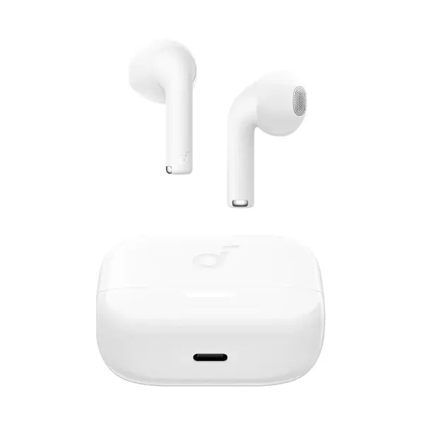 Soundcore K20i by Anker, écouteurs Semi-internes, 36h d'autonomie, Charge Rapide, Port Confortable, appels clairs avec 2 micros ENC, égalisation personnalisée, IPX5, Bluetooth 5.3, contrôle par app - Blanc