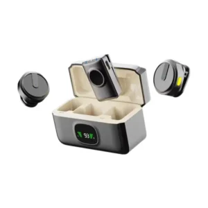 Micro cravate sans fil Green Lion GLM-Wireless Mic Lite – 7h d’autonomie, Jusqu’à 20 mètres, Annulation du bruit ambiant, 2 microphones et un récepteur – GNGLMWIMICBK