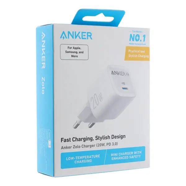 Boitier de charge rapide Anker Zolo Charger – 20W – PD 3.0 – Connecteur Type C – A2699L21 – Image 3