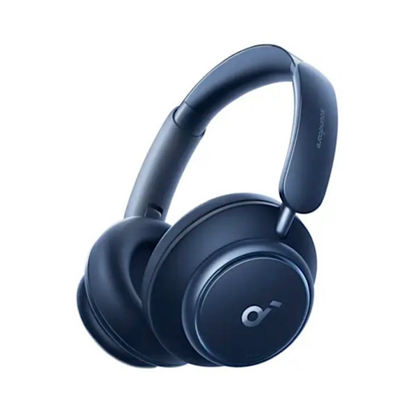 Soundcore Space Q45 - Casque sans fil avec micro, 50h d’autonomie – Bluetooth – réduction active du bruit – Bleu – Fil en option – A3040031