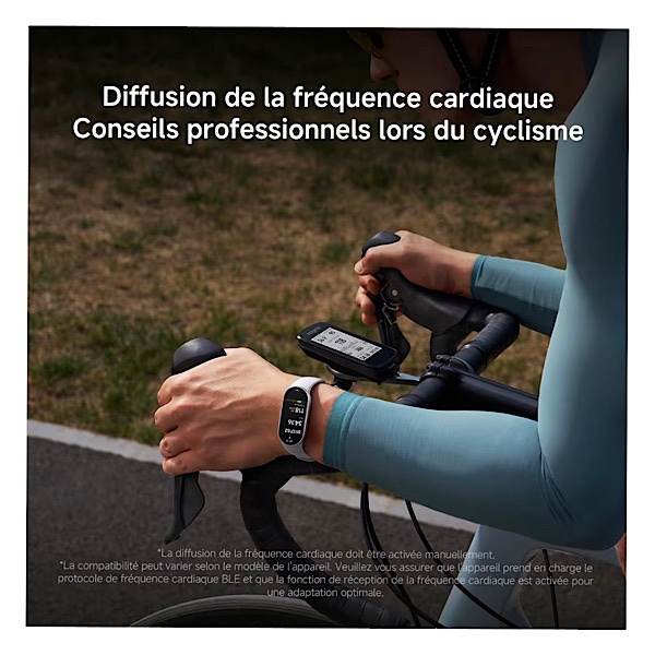 XIAOMI MI SMART BAND 10 NOIR - Bracelet connecté, étanche, écran tactile AMOLED de 1.72", 212 x 520 pixels, Bluetooth 5.4, 233 mAh, iOS/Android, Suivi multisports, Moniteur de fréquence cardiaque, 21 Jours d’autonomie – Image 10