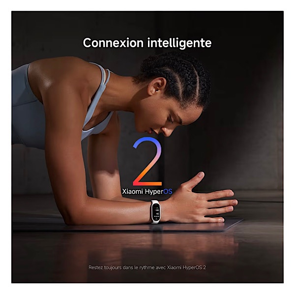 XIAOMI MI SMART BAND 10 NOIR - Bracelet connecté, étanche, écran tactile AMOLED de 1.72", 212 x 520 pixels, Bluetooth 5.4, 233 mAh, iOS/Android, Suivi multisports, Moniteur de fréquence cardiaque, 21 Jours d’autonomie – Image 11
