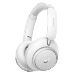 Soundcore Space Q45 - Casque sans fil avec micro, 50h d’autonomie – Bluetooth – réduction active du bruit – Blanc – Fil en option – A3040G21
