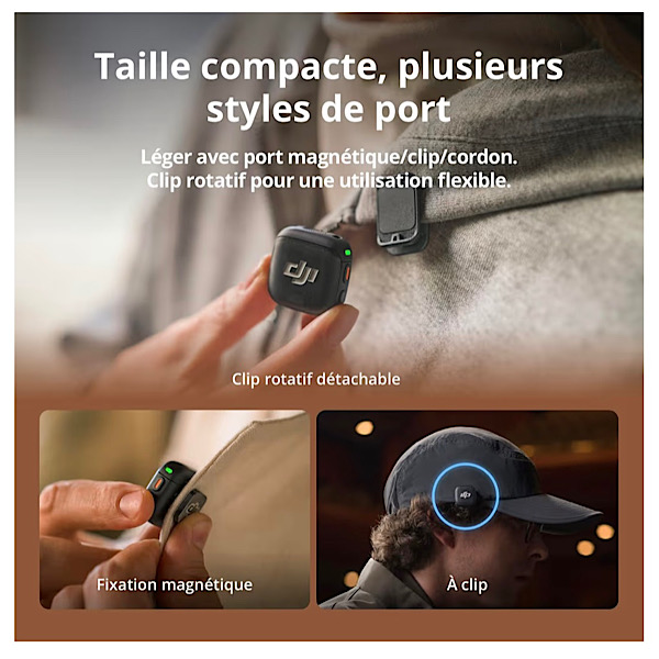 DJI Mic 3 (2 TX + 1 RX + Boîtier de Recharge), Microphone sans Fil pour iPhone/caméra/Android, ultraléger, contrôle de Gain adaptatif pour Un Volume équilibré, 28 h d’Utilisation, Vlog – Image 4