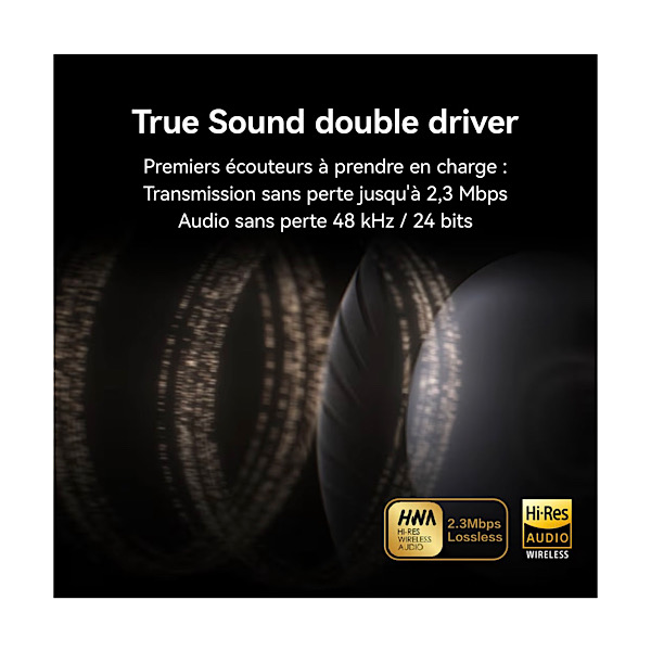 HUAWEI FreeBuds Pro 4 - Ecouteurs sans fil, Réduction de Bruit Active Intelligente et Dynamique, Appels Stables et Audible, Design Cordes argentées, jusqu'à 33 Heures d'écoute, iOS & Android, Noir – Image 2