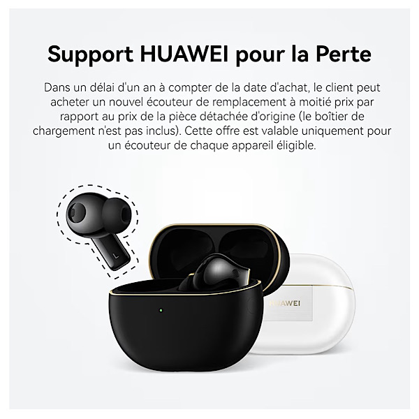 HUAWEI FreeBuds Pro 4 - Ecouteurs sans fil, Réduction de Bruit Active Intelligente et Dynamique, Appels Stables et Audible, Design Cordes argentées, jusqu'à 33 Heures d'écoute, iOS & Android, Noir – Image 3