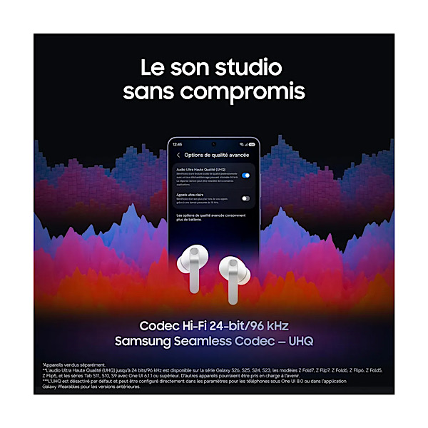 Samsung Galaxy Buds4 Pro, Écouteurs Bluetooth sans Fil, Son Hi-FI de qualité Studio, Double Haut-Parleur, Appels Ultra clairs, Audio 360, Réduction de Bruit Adaptative - Noir – Image 5