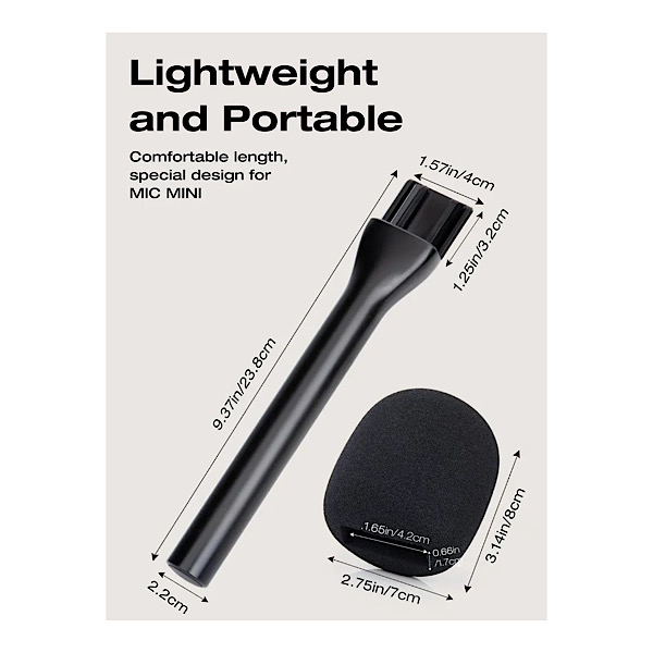 SUNMON Adaptateur de microphone sans fil pour DJI Mic Mini, kit adaptateur avec filtre anti-pop, idéal pour les interviews et les vlogs. – Image 3