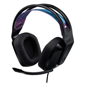 Logitech G G335 Casque Gamer Filaire, avec Micro, Prise Audio 3,5 mm, Ecouteurs Mousse à Mémoire de Forme, Léger, Compatible avec PC, PlayStation, Xbox, Nintendo Switch & Switch 2 - Noir